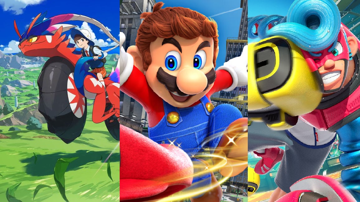 Το κάλυμμα δείχνει βραχίονες, Mario και Pokemon.